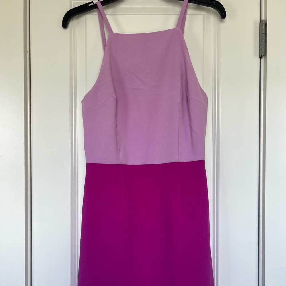 Worn once! Light and Dark Purple Mini Dress with High Neck